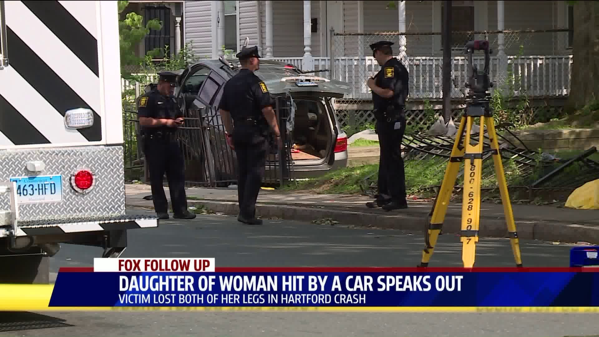 Woman struck by car in Hartford