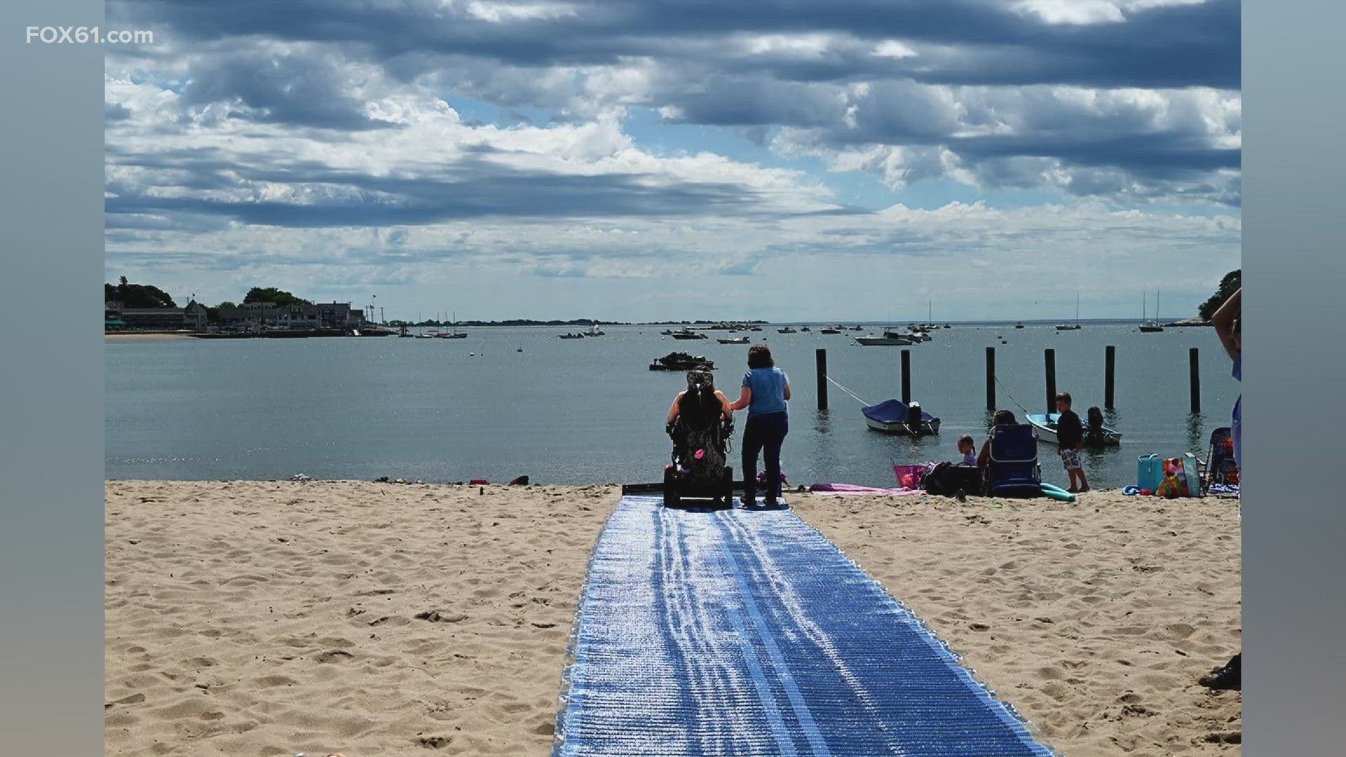 A Madison Girl Scout troop raised funds to put an accessible mat on the beach, and Opportunity Works built wheelchair-accessible picnic tables.