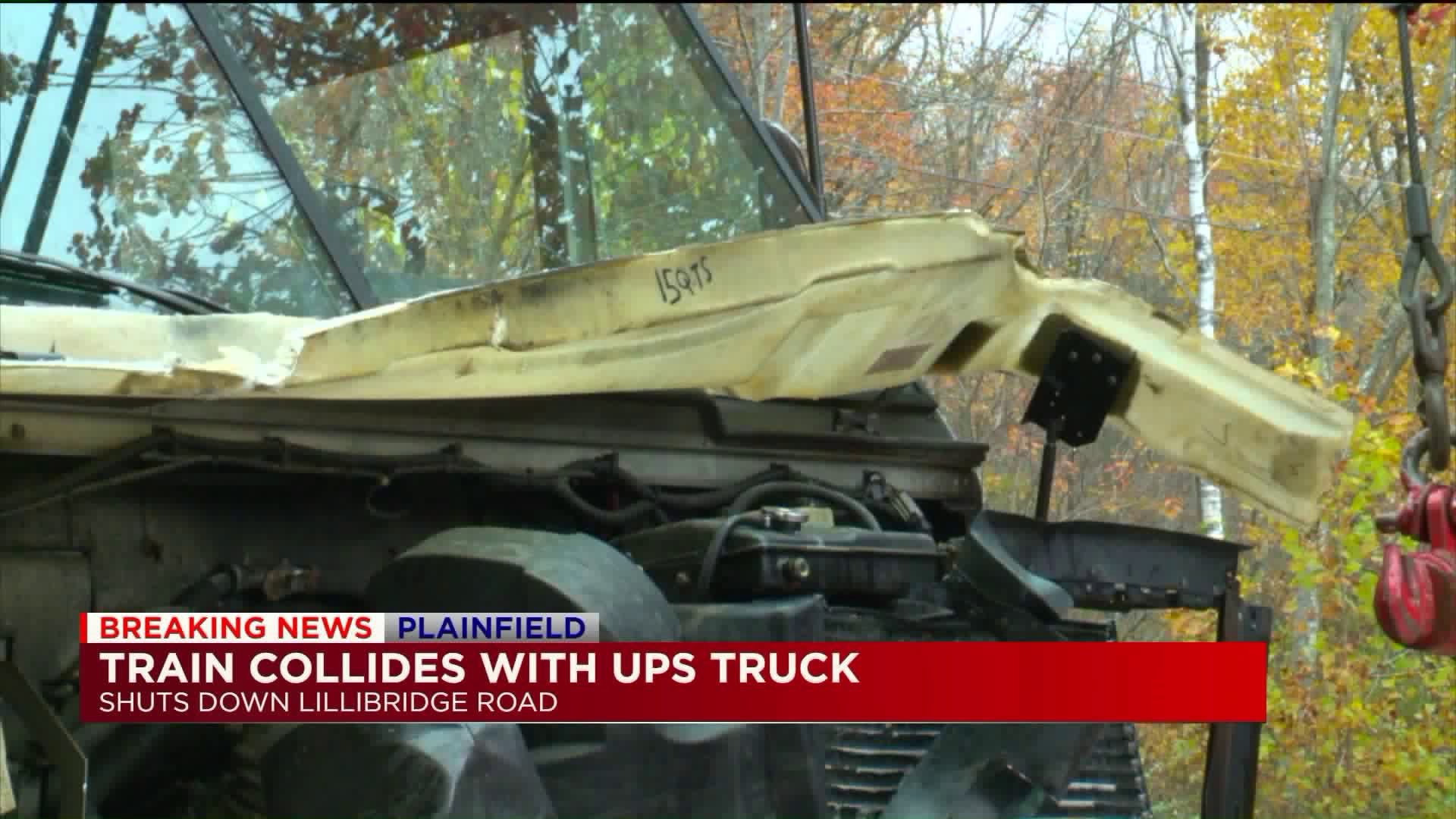 UPS truck struck by train in Plainfield, CT