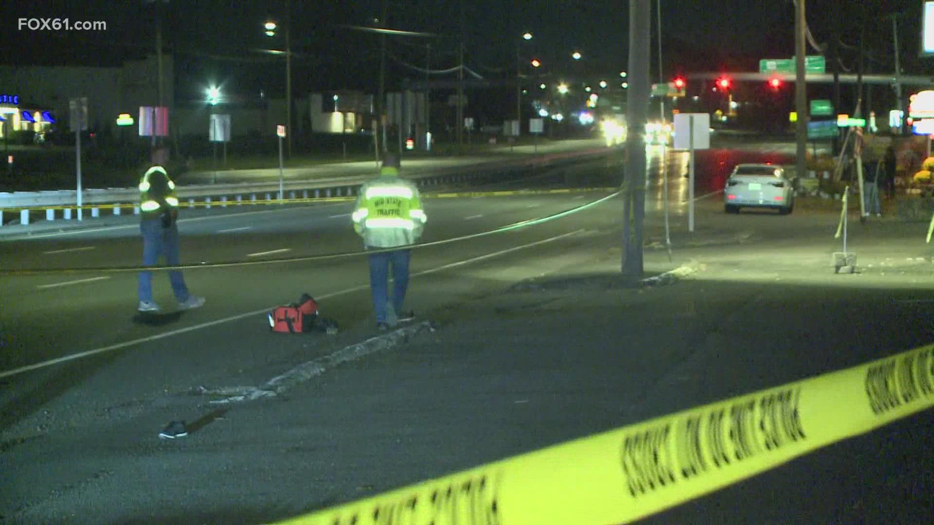 Wethersfield Police say a pedestrian was struck and killed on the Berlin Turnpike Wednesday night.