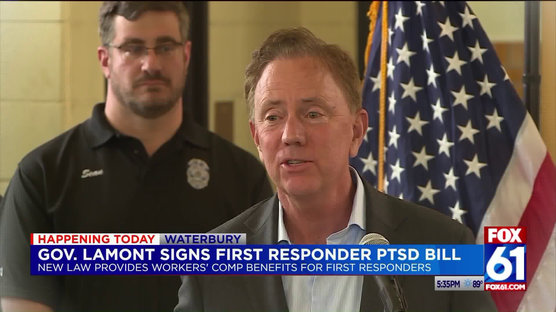 Governor Ned Lamont signs bill that supports first responders diagnosed with PTSD