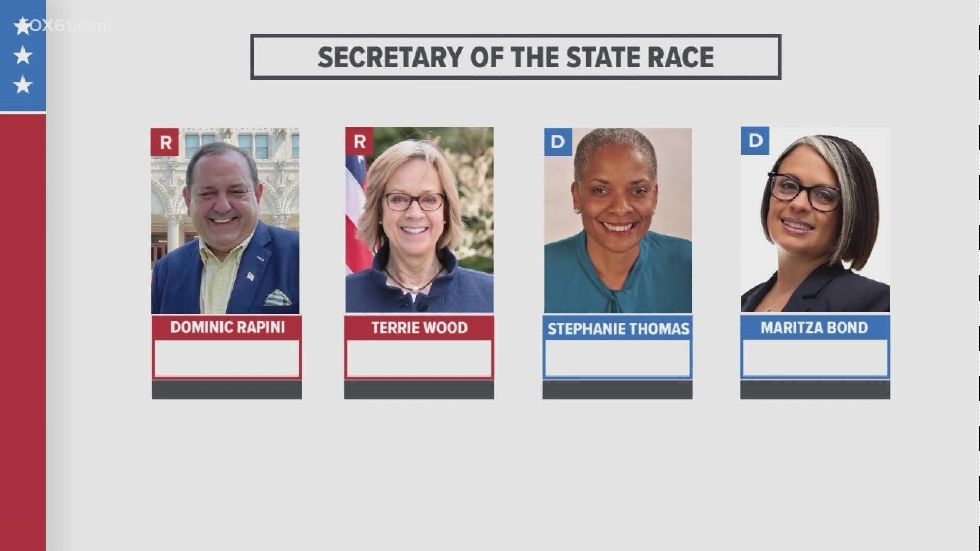 With two candidates on both the Republican and Democratic side, all eyes are on the Secretary of the State race in Connecticut.