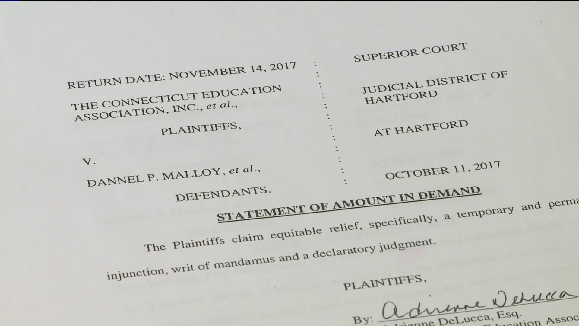 Malloy calls CEA lawsuit over state budget premature