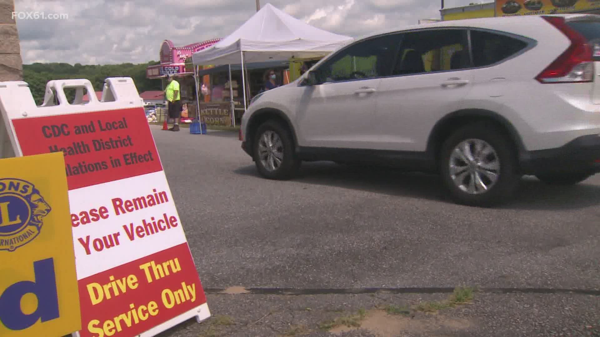 People are encouraged to drive through the stationary convoy, and vote on their favorite truck, wrecker, tractor-trailers, and even a monster truck!