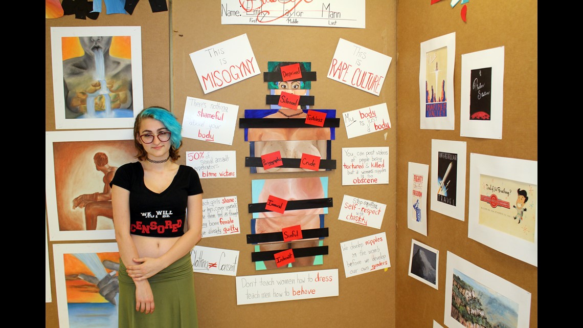 Art about body shaming allowed at Glastonbury High School show after ...