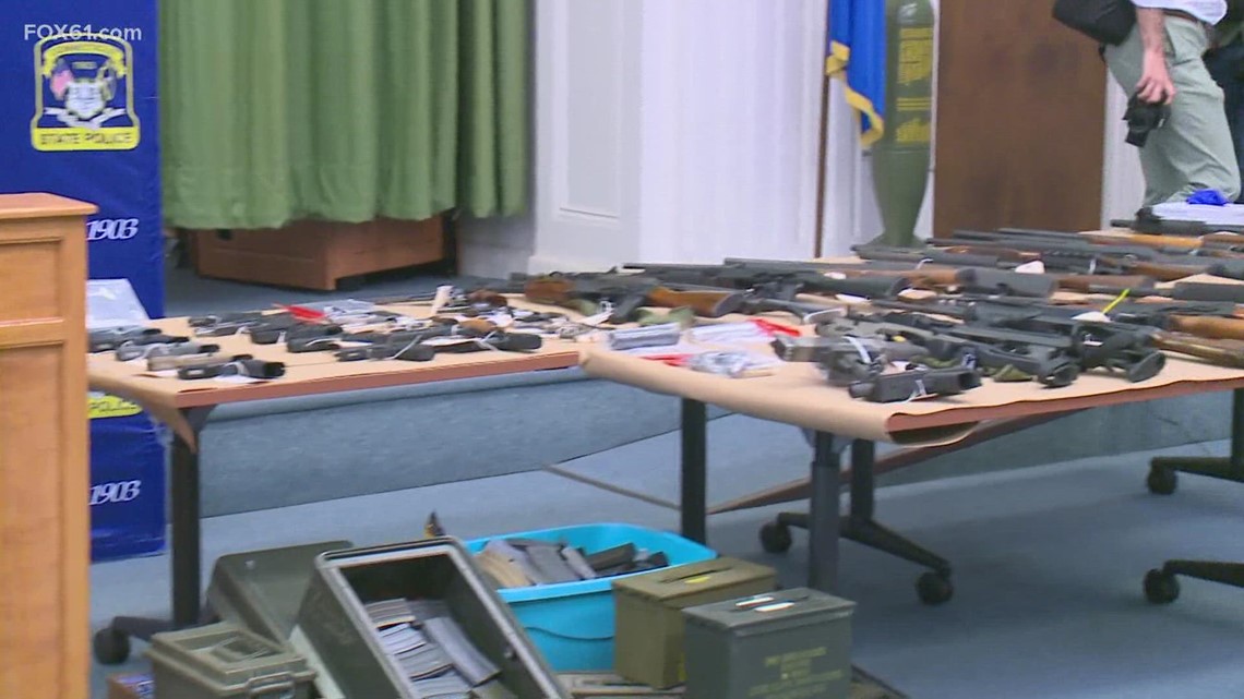Thousands of rounds of ammunition and more than 100 guns seized | fox61.com