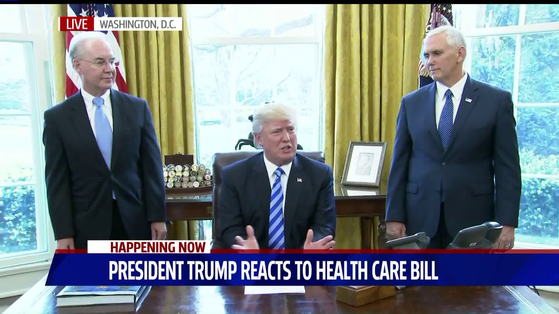 President Trump speaks on Healt Care bill