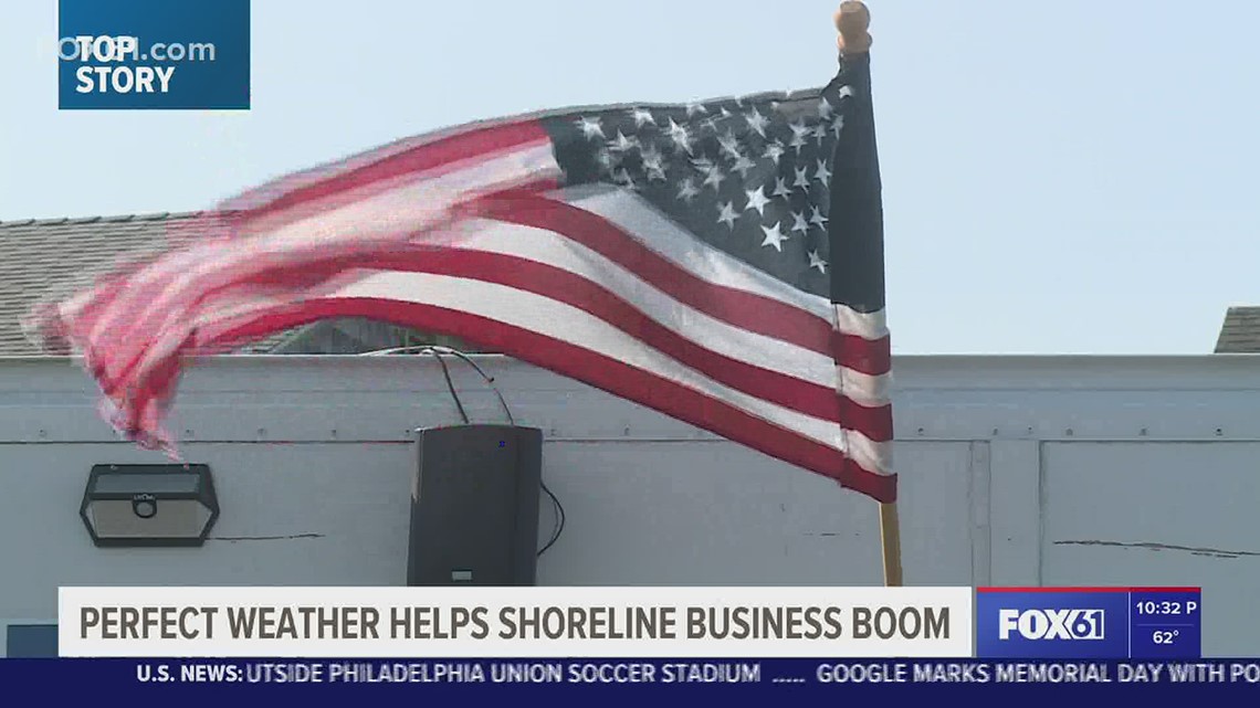 Perfect weather helps shoreline business boom