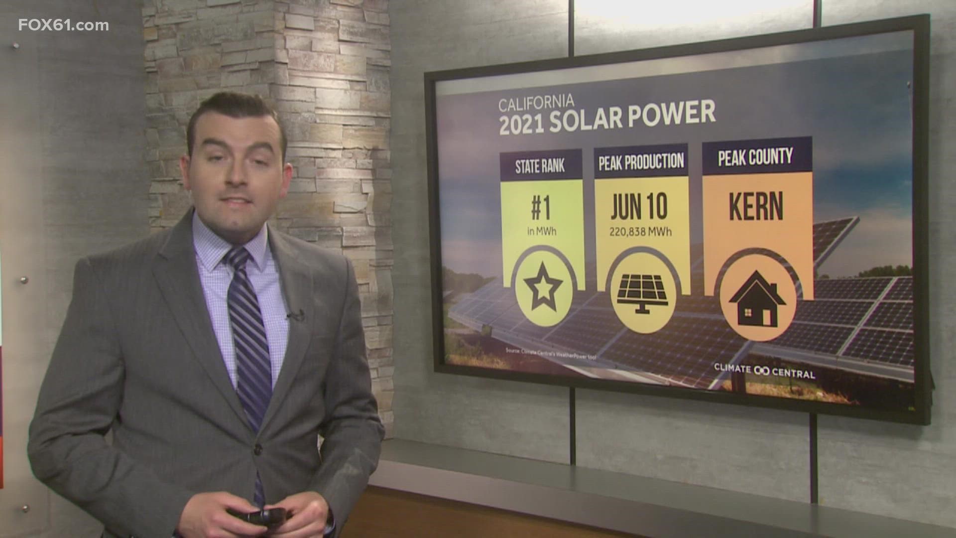 A new report from Climate Central, the WeatherPower Year in Review, analyzes where the most wind and solar energy was produced in the U.S. in 2021.