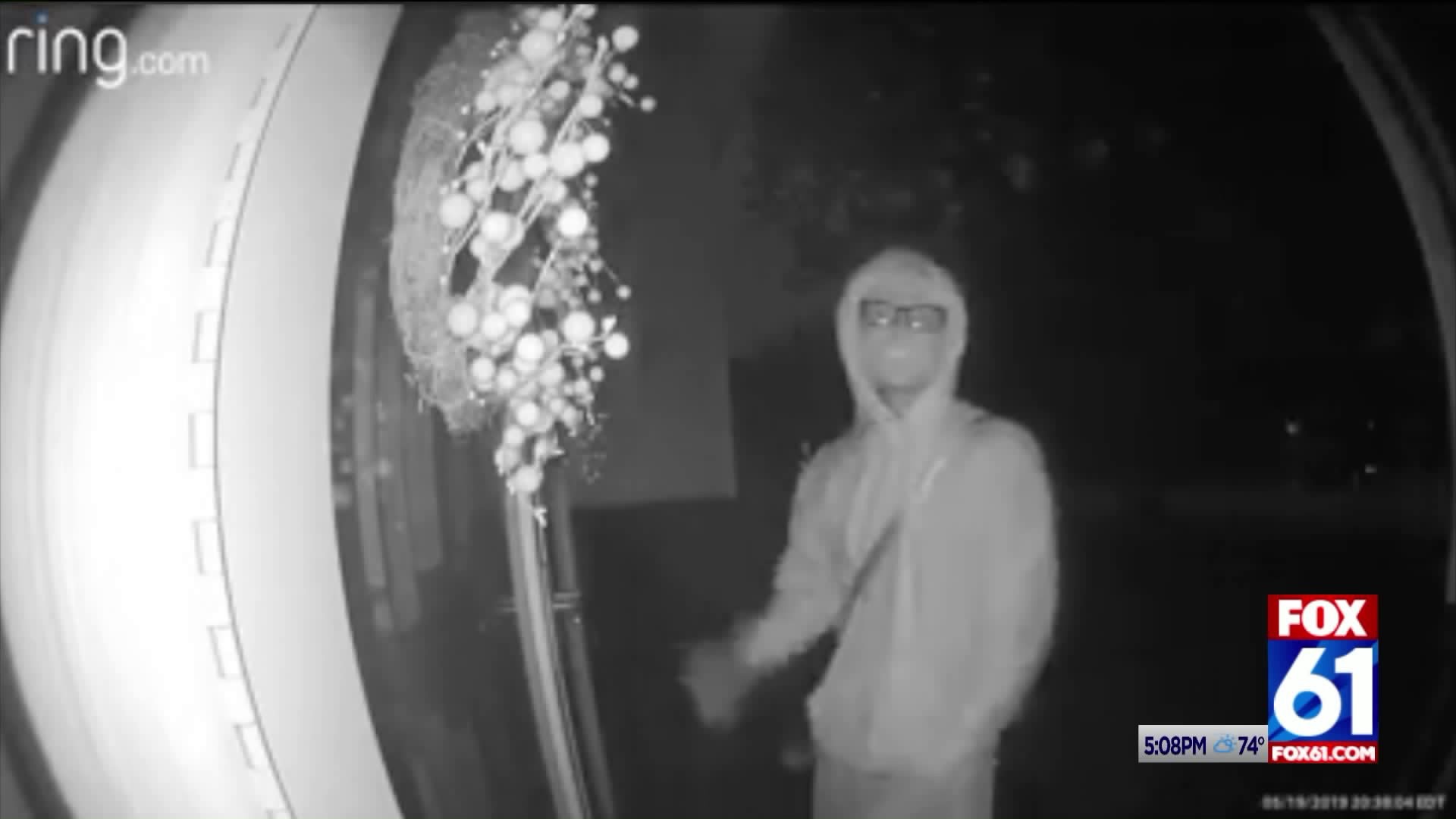 Video shows masked man trying to enter Bristol home