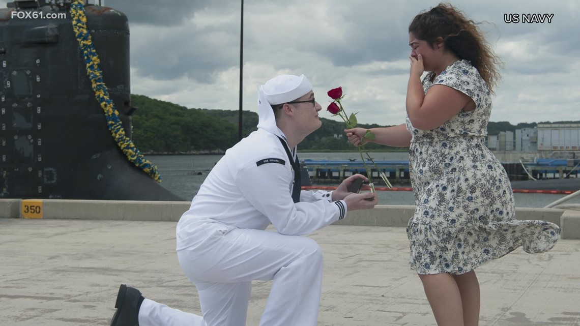 Sailor proposes after return home