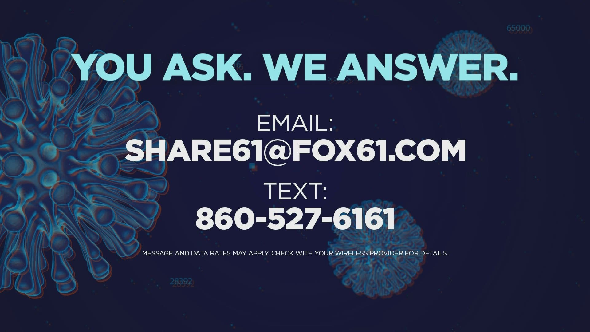 If you have questions you would like to be answered, email Share61@fox61.com