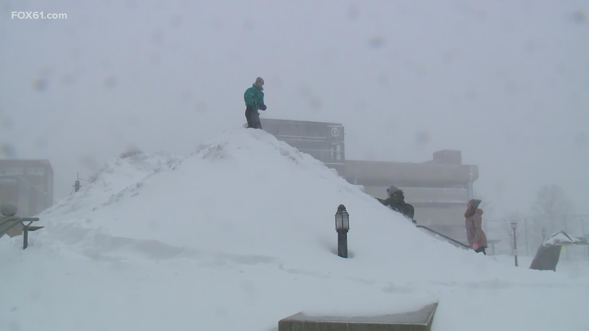 New London County got the brunt of the Nor’easter and the snow totals. The blizzard and near white out conditions at times during the day.