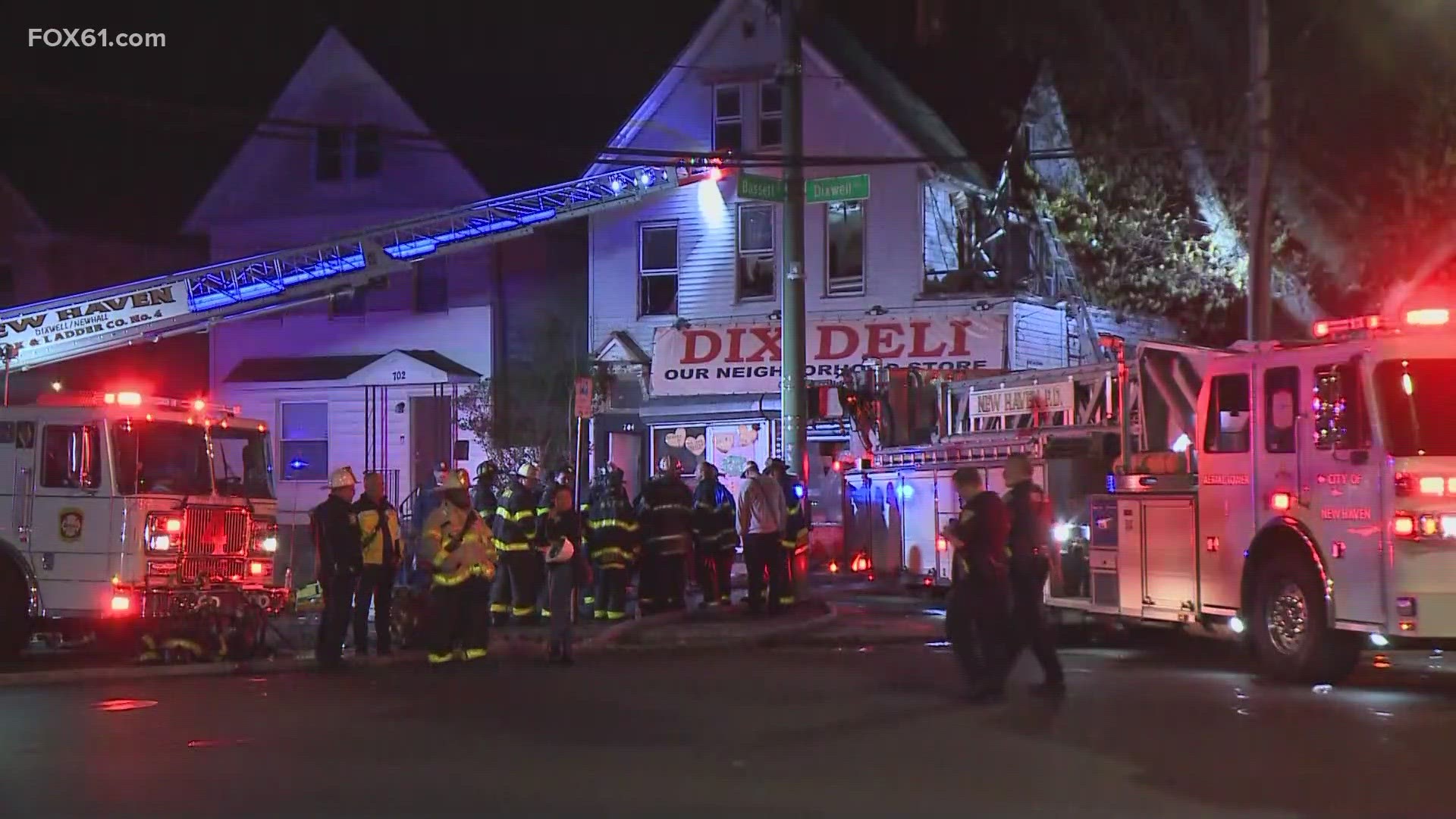 Fire rips through Conn. deli store, family apartment
