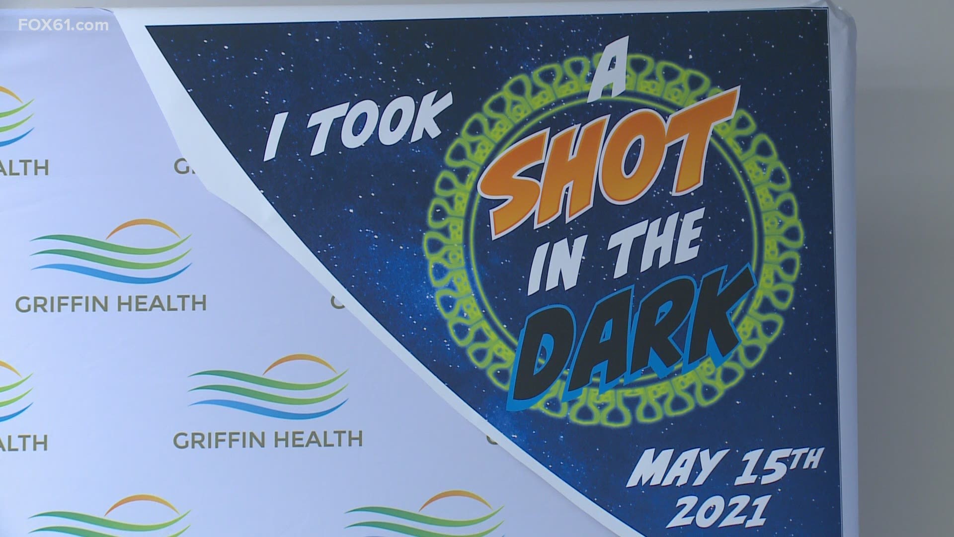 The outdoor 'vaccination celebration' was put on by Griffin Health.
