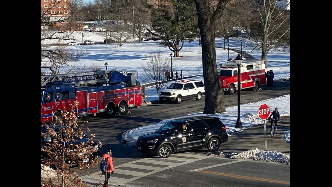 Emergency crews respond to incident at Mirror Lake on UConn Storrs