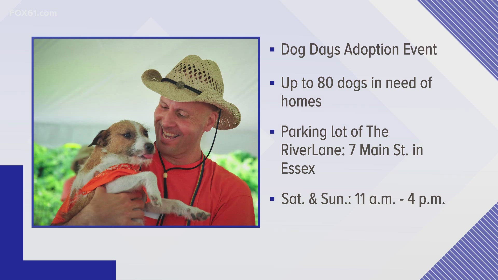 Robin Zubretsky and Rachel Fearnly highlight this special dog adoption event happening this upcoming weekend.