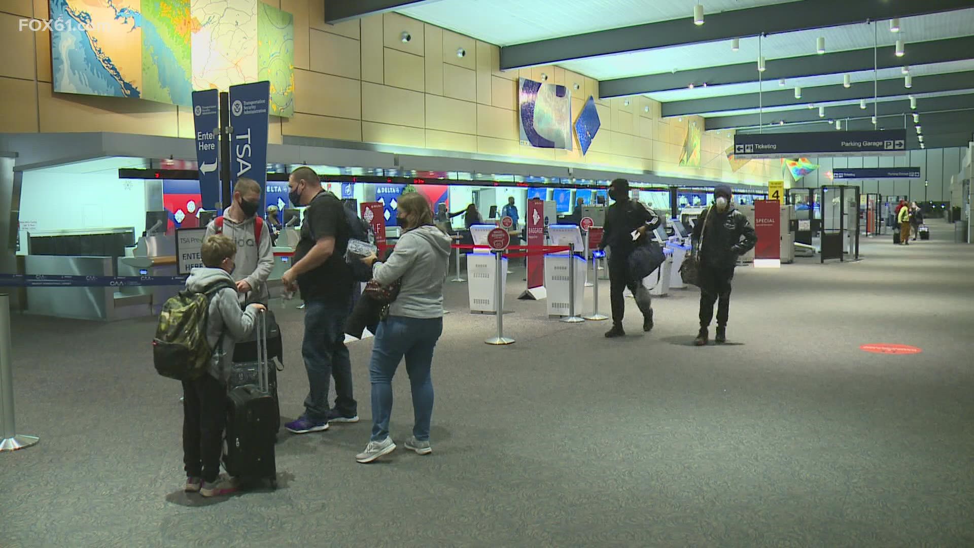 For many passengers at Bradley International Airport, it's their first trip since the start of the pandemic.