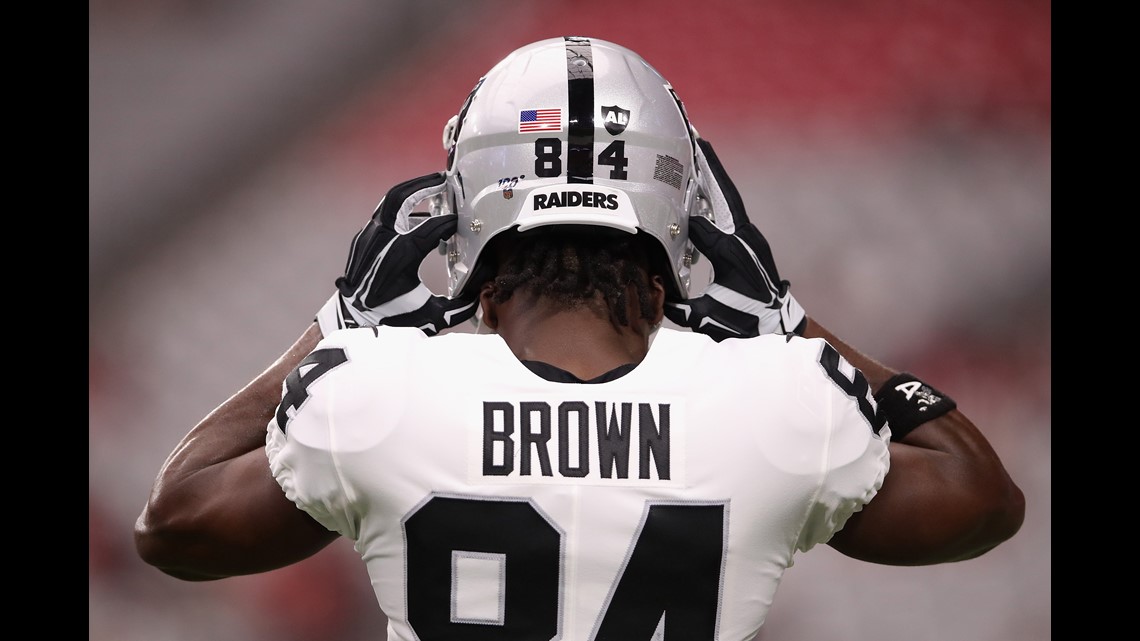 Antonio Brown unhappy with Oakland Raiders for fines; unveils new helmet 