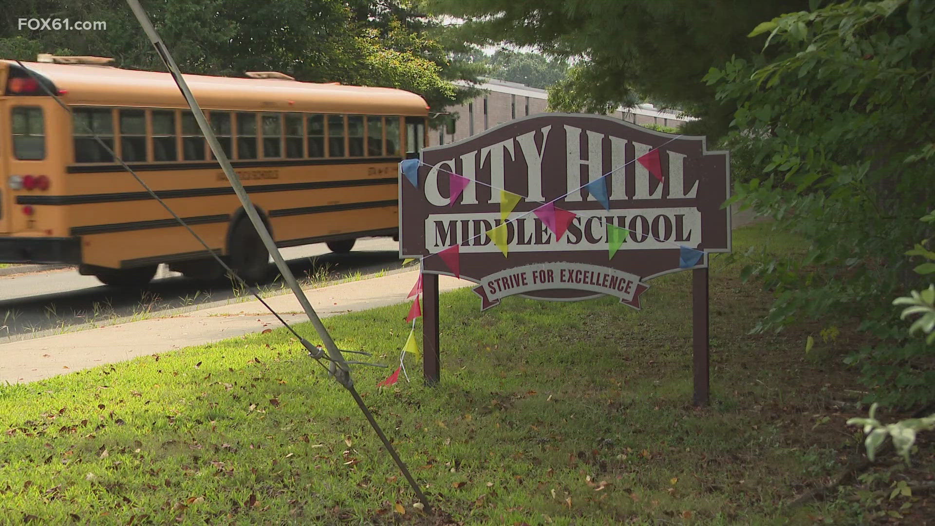 Wednesday was Naugatuck Public Schools students' first day back. A large police presence remained at City Hill Middle School for the rest of the day.