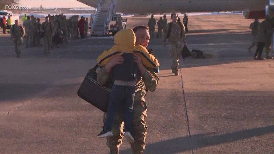 Connecticut Air National Guard troops return from Africa mission