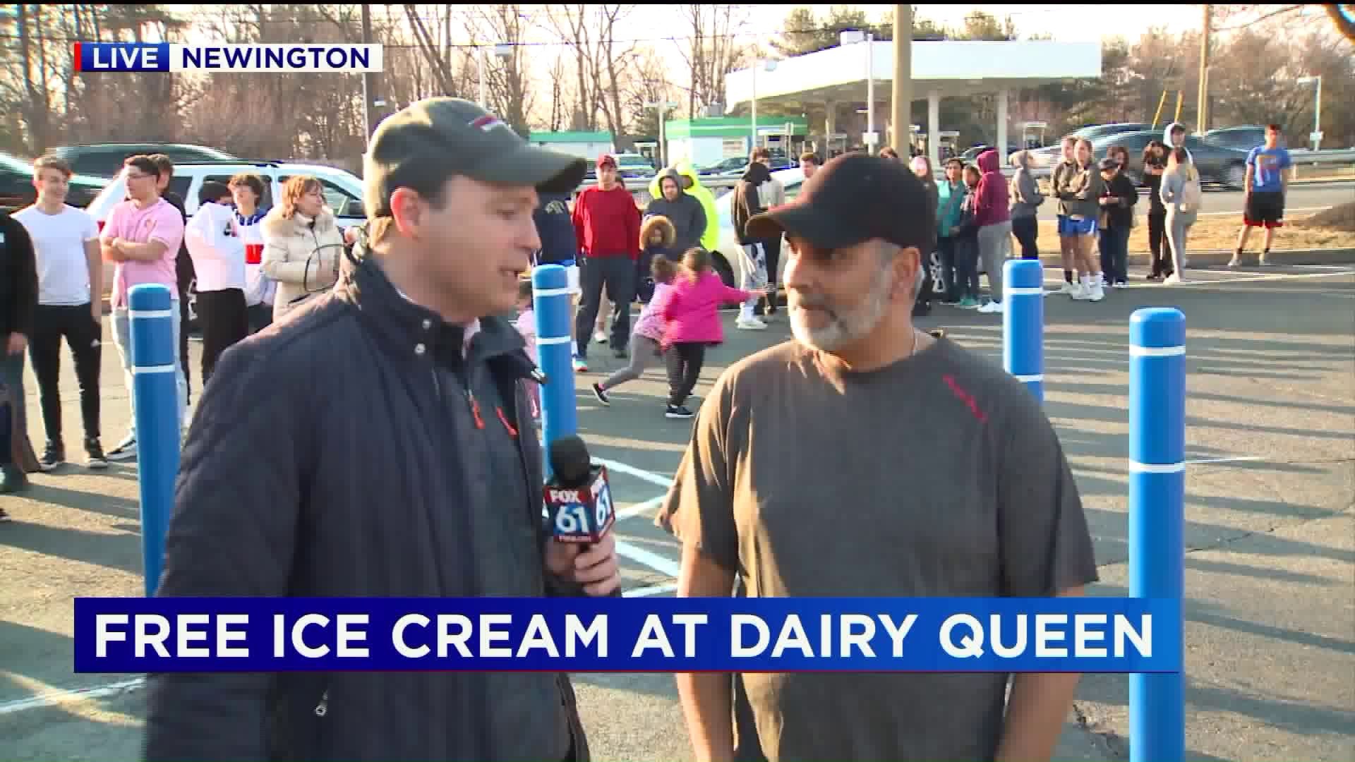 Free ice cream at Dairy Queen