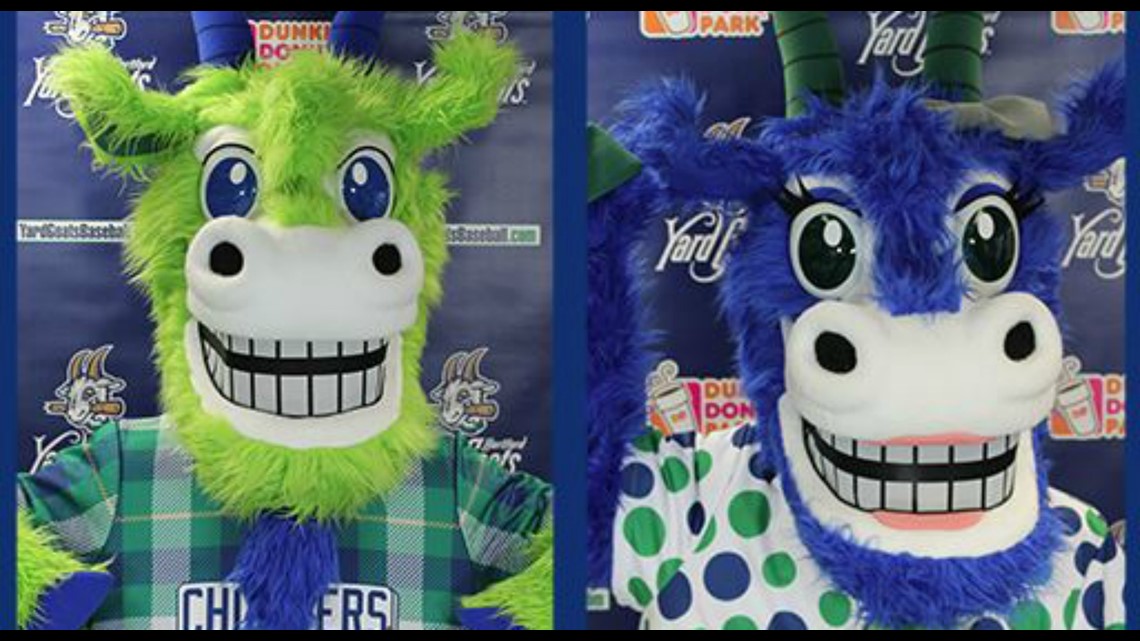 Hartford Yard Goats Unveil Mascots Chompers and Chew Chew
