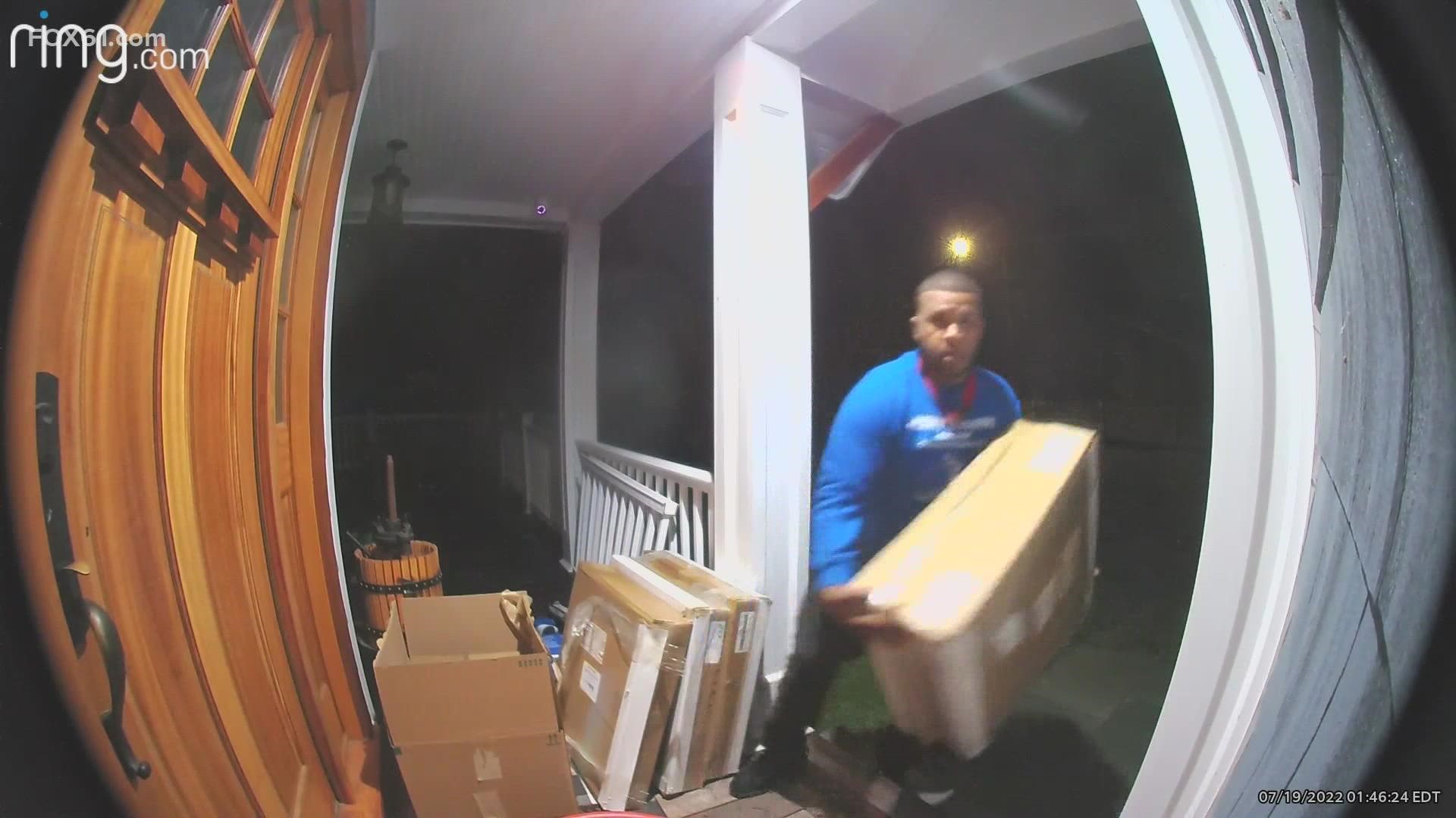 Caught on camera: Man steals packages from front porch in CT: PD ...