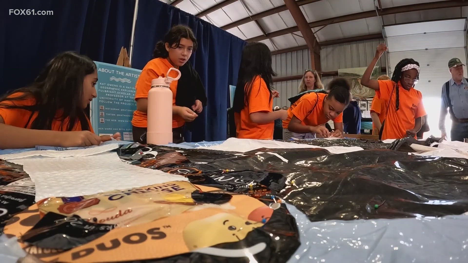 A hands-on project at the Durham Fair is using art to invite the public to help spread a critical message regarding the dangers of plastic pollution.