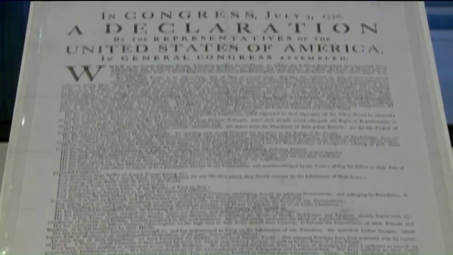 Declaration of Independence on display in New Haven