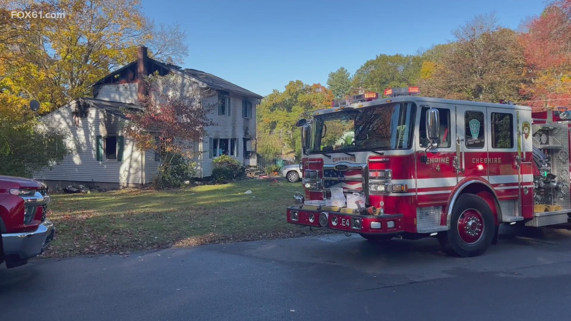 The fire happened on the morning of Oct. 18 on Rockview Drive. Four people and a dog were inside the house when it caught fire.