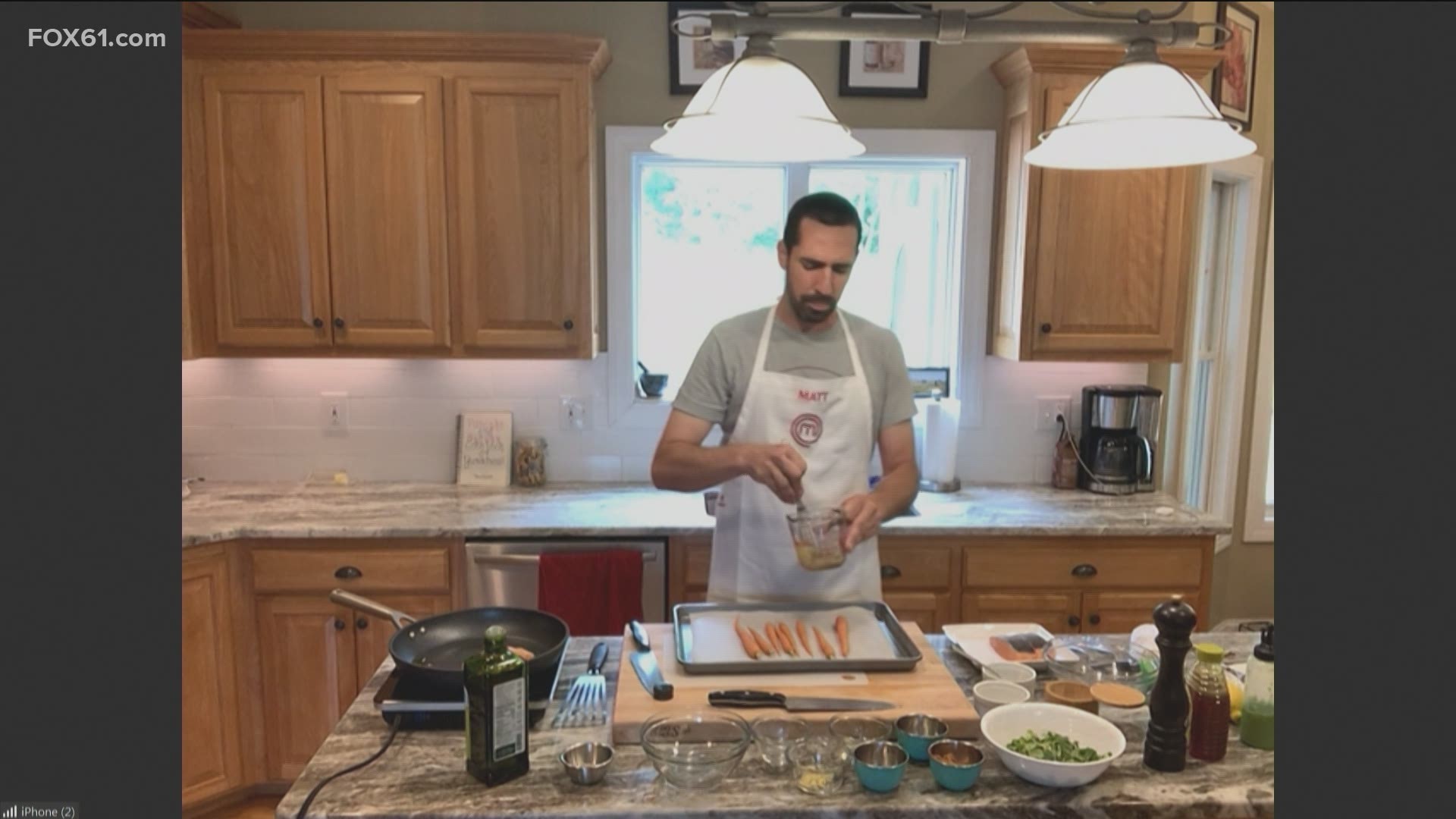 Matt earned his white apron on the first episode of the new season after cooking for Gordon Ramsay, Aarón Sanchez, and Joe Bastianich.