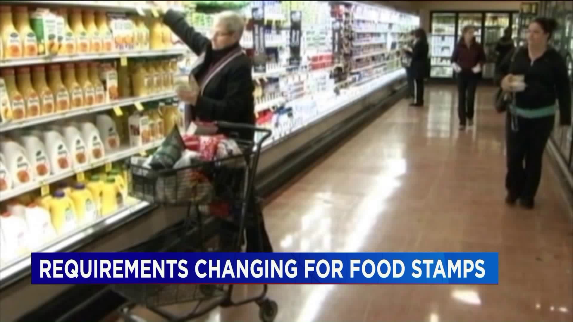 Requirements changing for food stamps