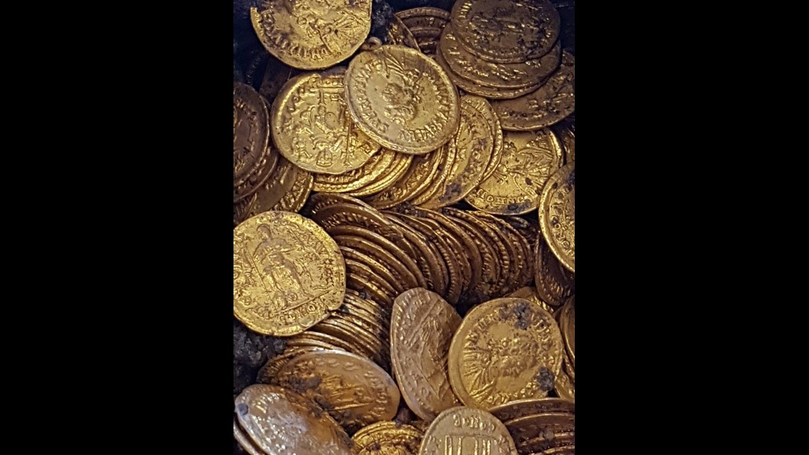 Hundreds of Roman gold coins found in basement of old theater