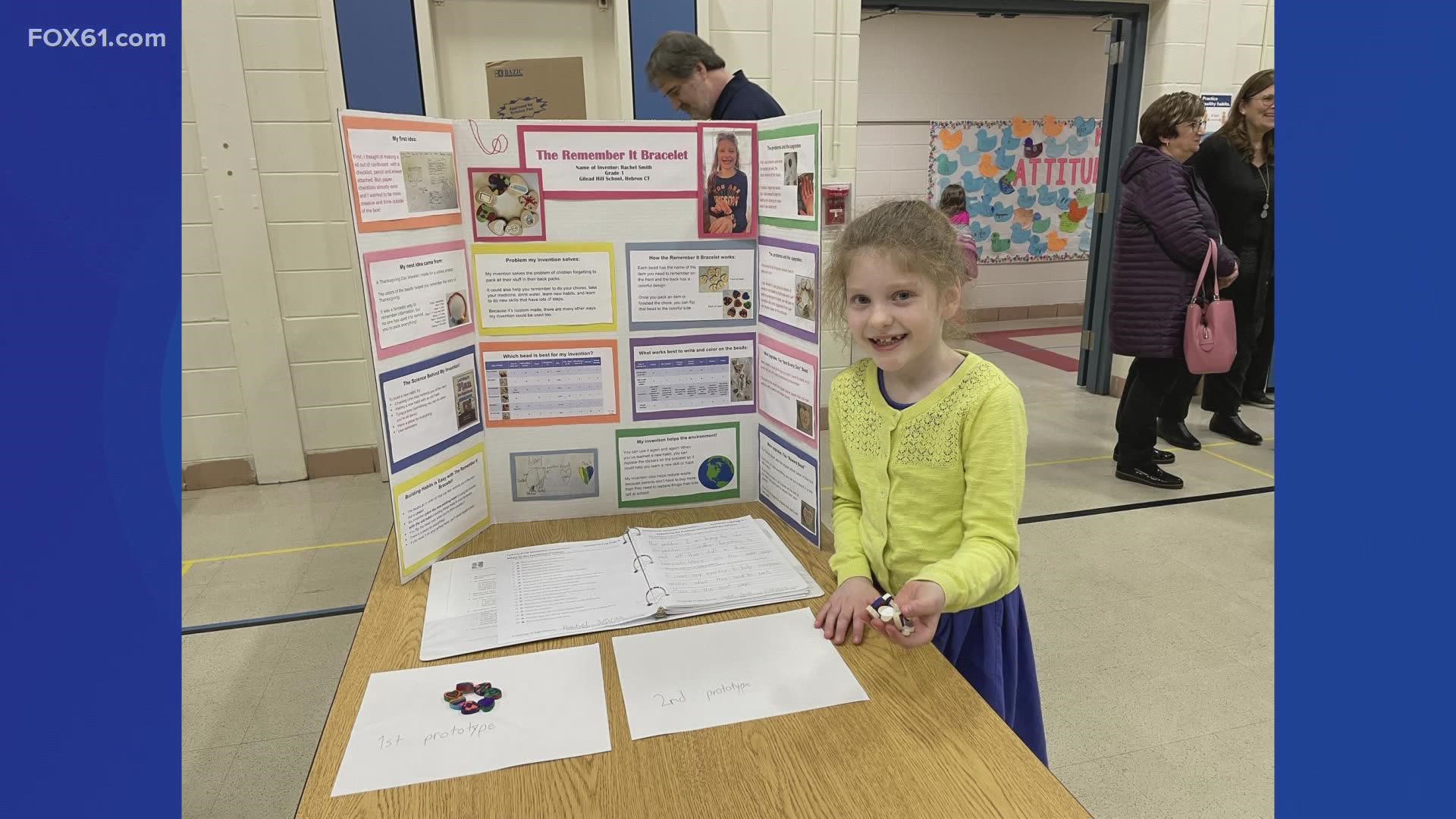 Rachel Smith showed us the invention she created that won the Most Innovative Award at the Invention Convention global competition.