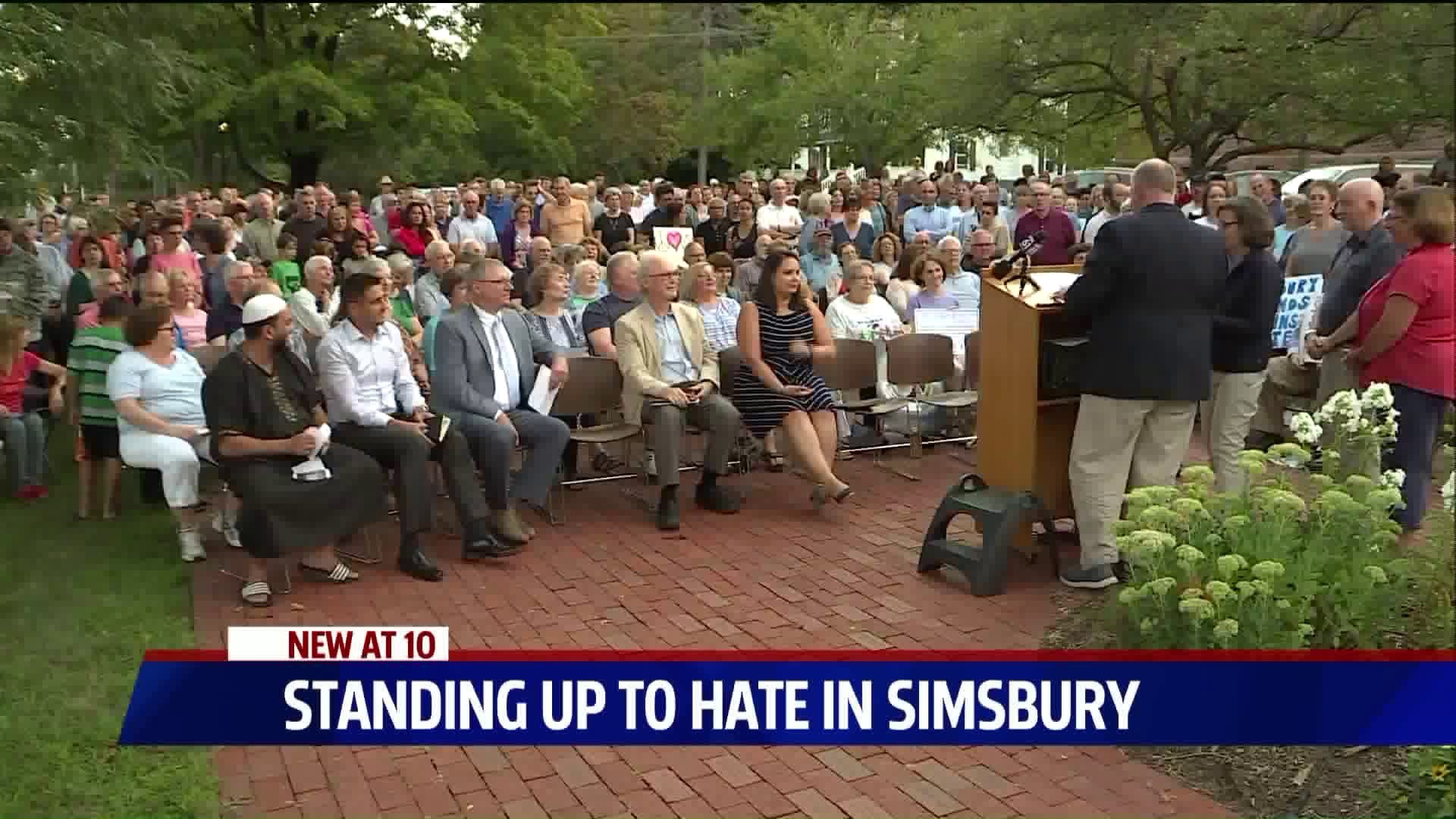 Standing up to hate in Simsbury