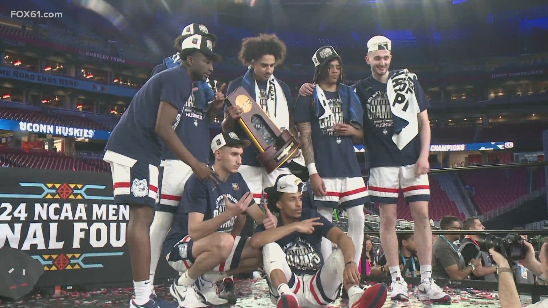 UConn is the first men's college basketball program to win back-to-back national titles since Florida in 2006 and 2007.