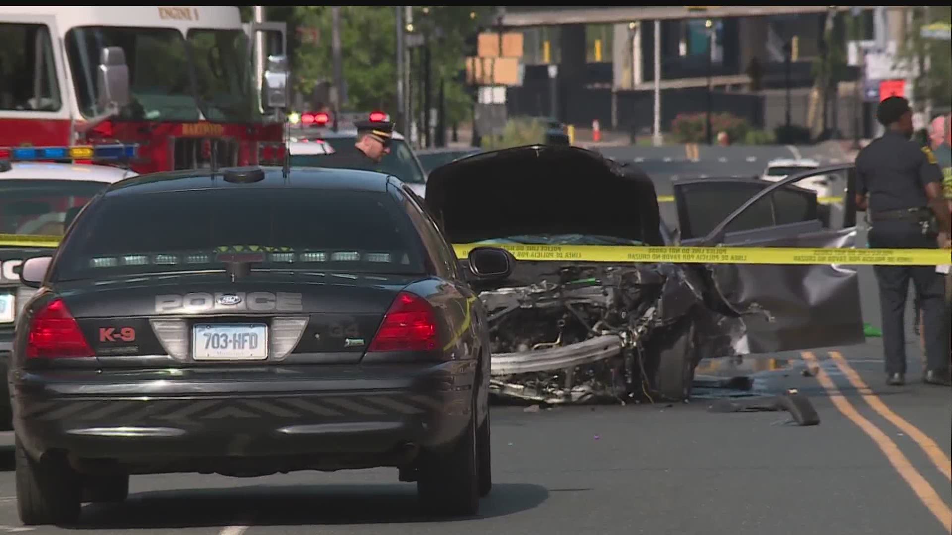 A car hit a pedestrian on Capitol Ave.