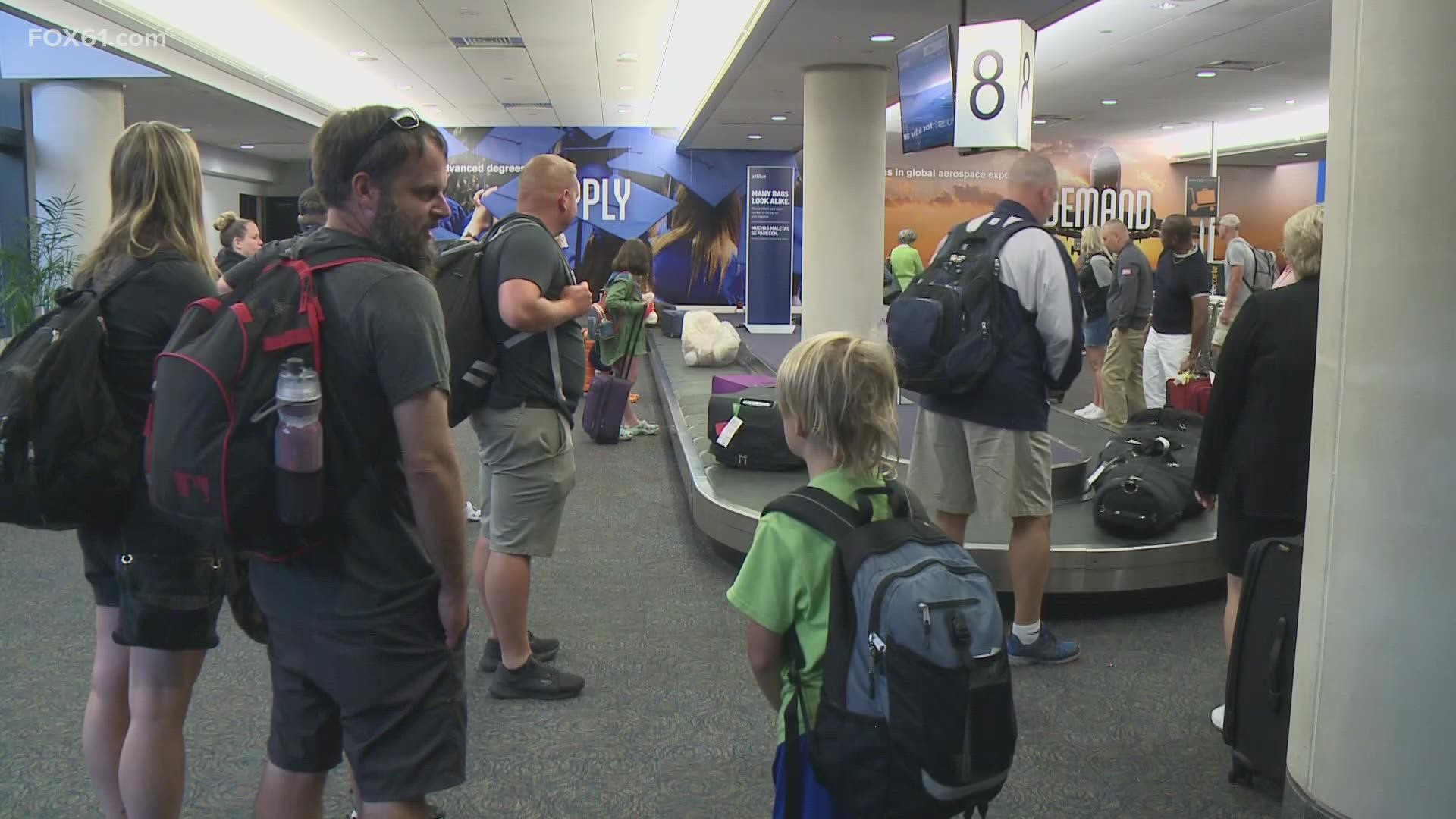 Families are catching the last flights headed home from Florida to make it back before the hurricane.