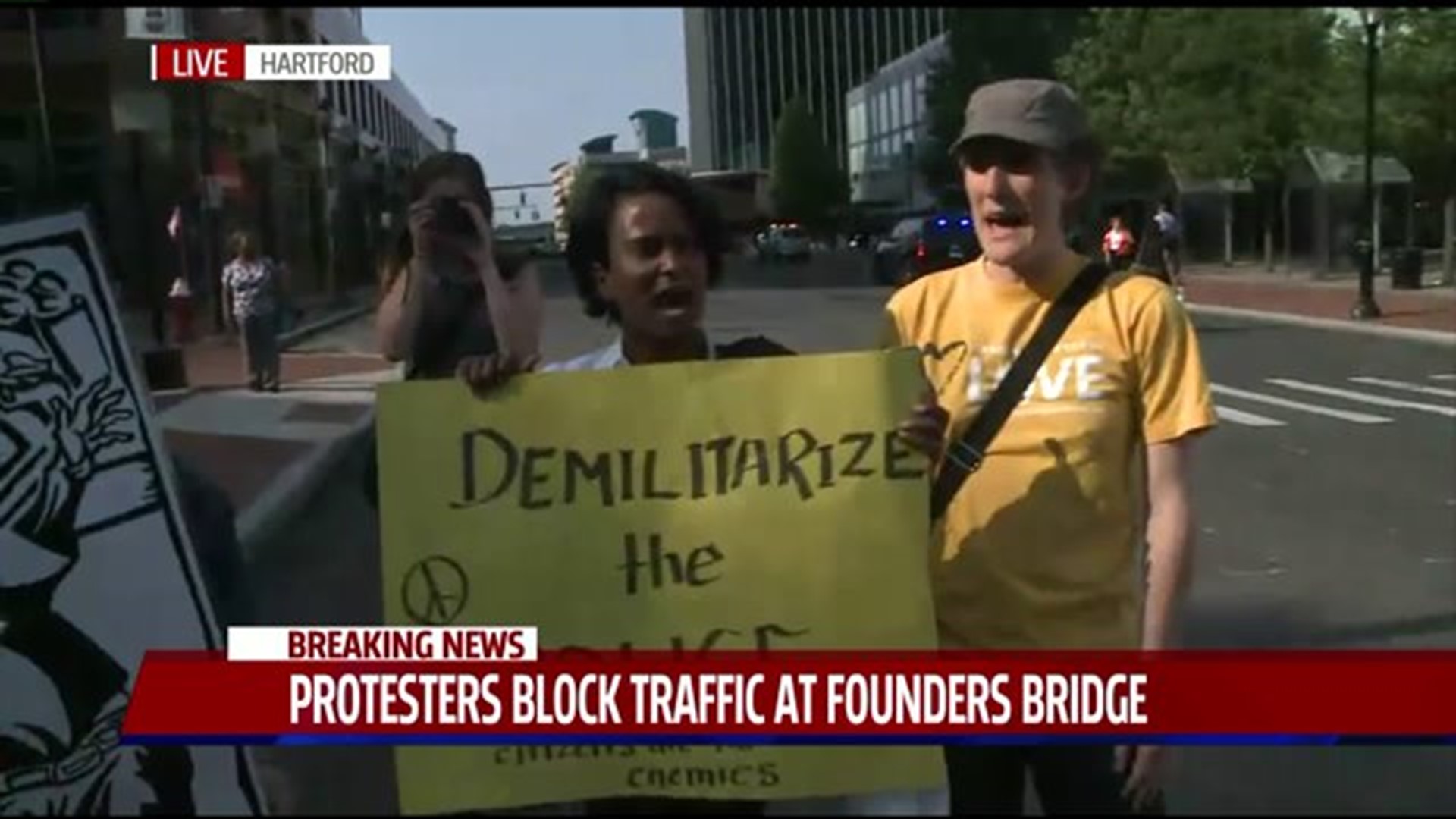 Chaos in Hartford as protesters block traffic, are arrested
