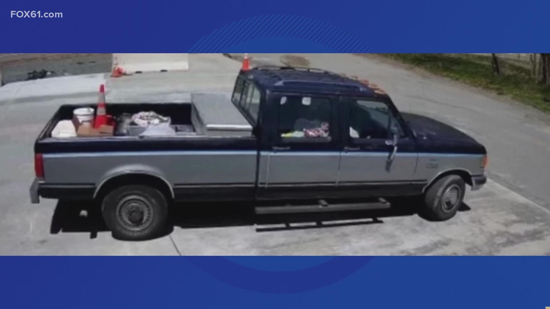 Police say the person of interest is believed to be driving a 1989 Ford F-350 vehicle with a Minnesota license plate.