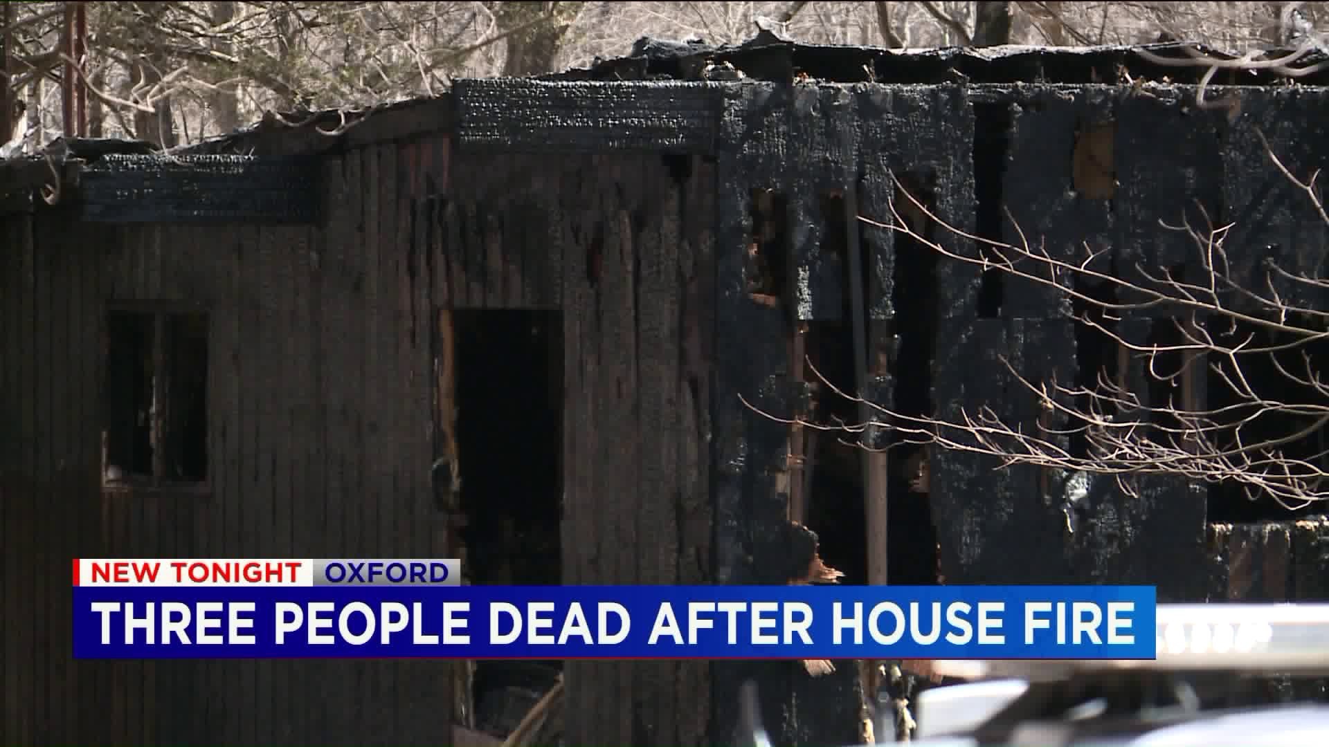 Firefighters find 3 dead in Oxford house fire