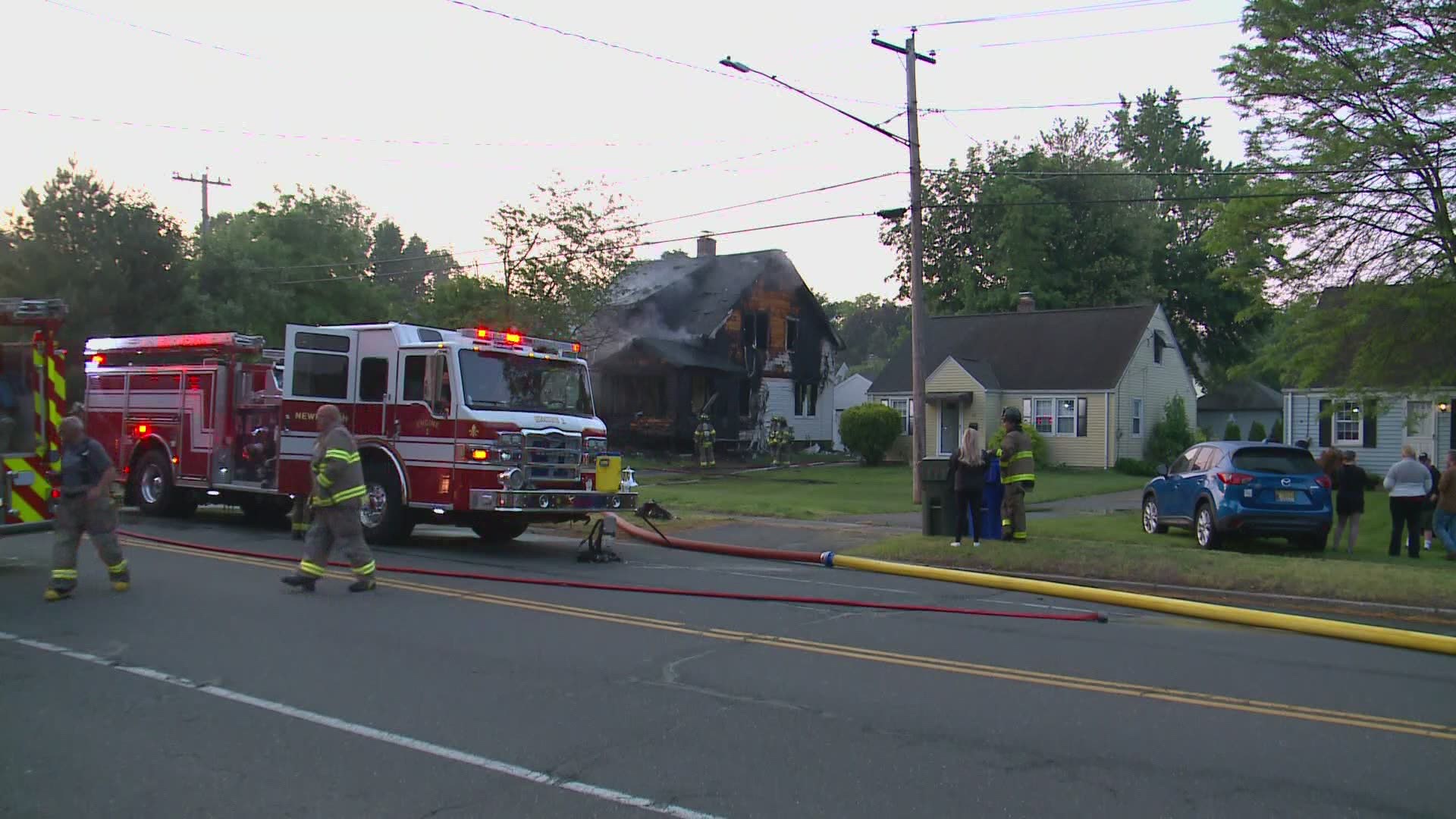 The fire happened on Robbins Avenue Thursday morning. No one was reported injured.