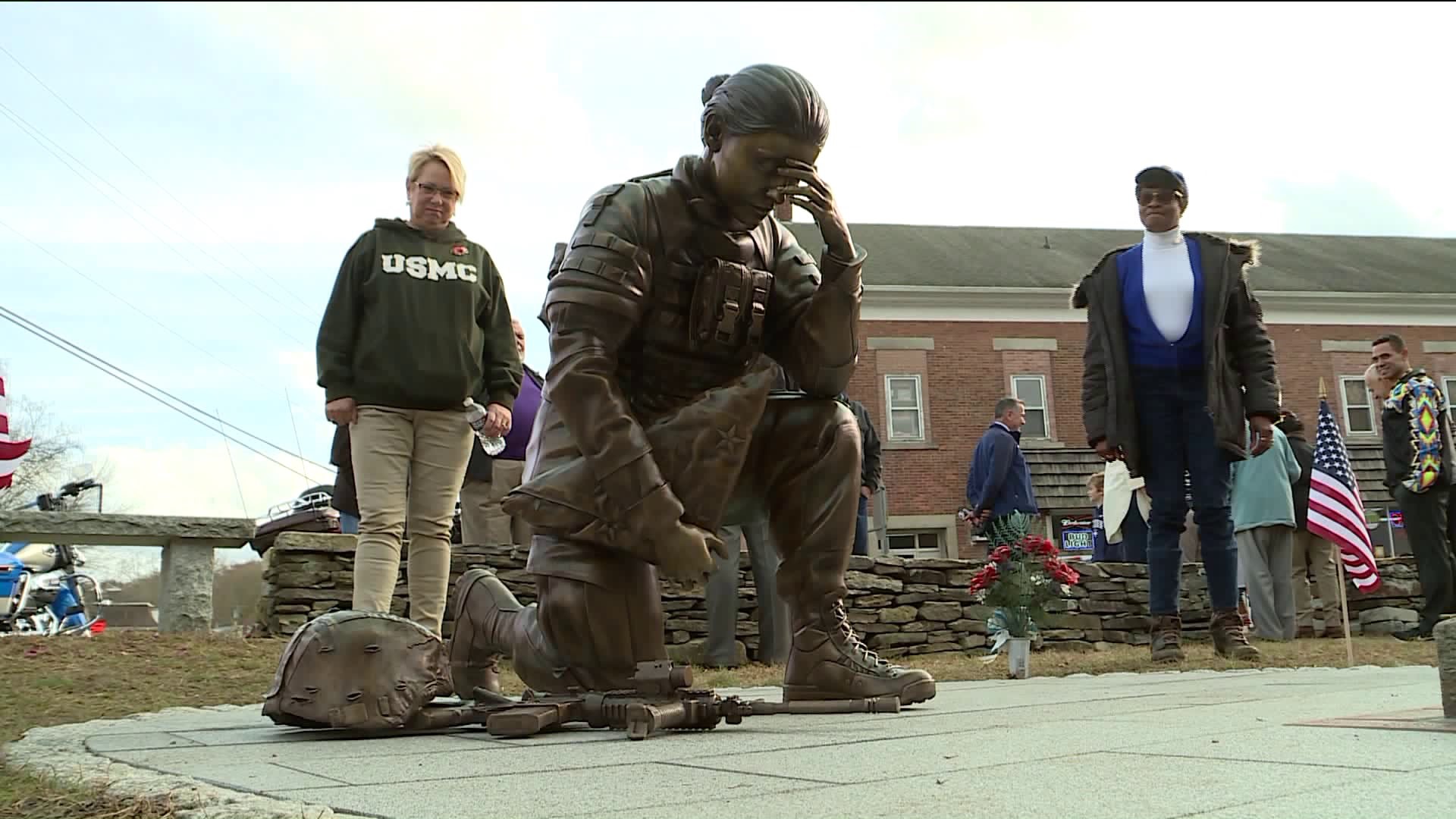 Statue honors female combat soldiers in Sprague, CT