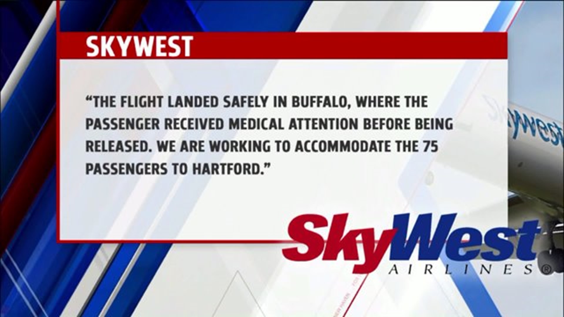Plane headed for Bradley diverts to Buffalo when passenger falls ill