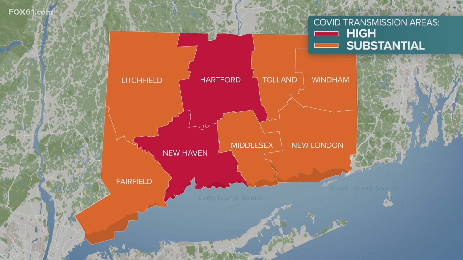 Connecticut COVID update: additional 2,045 cases, 162 municipalities in red  zone