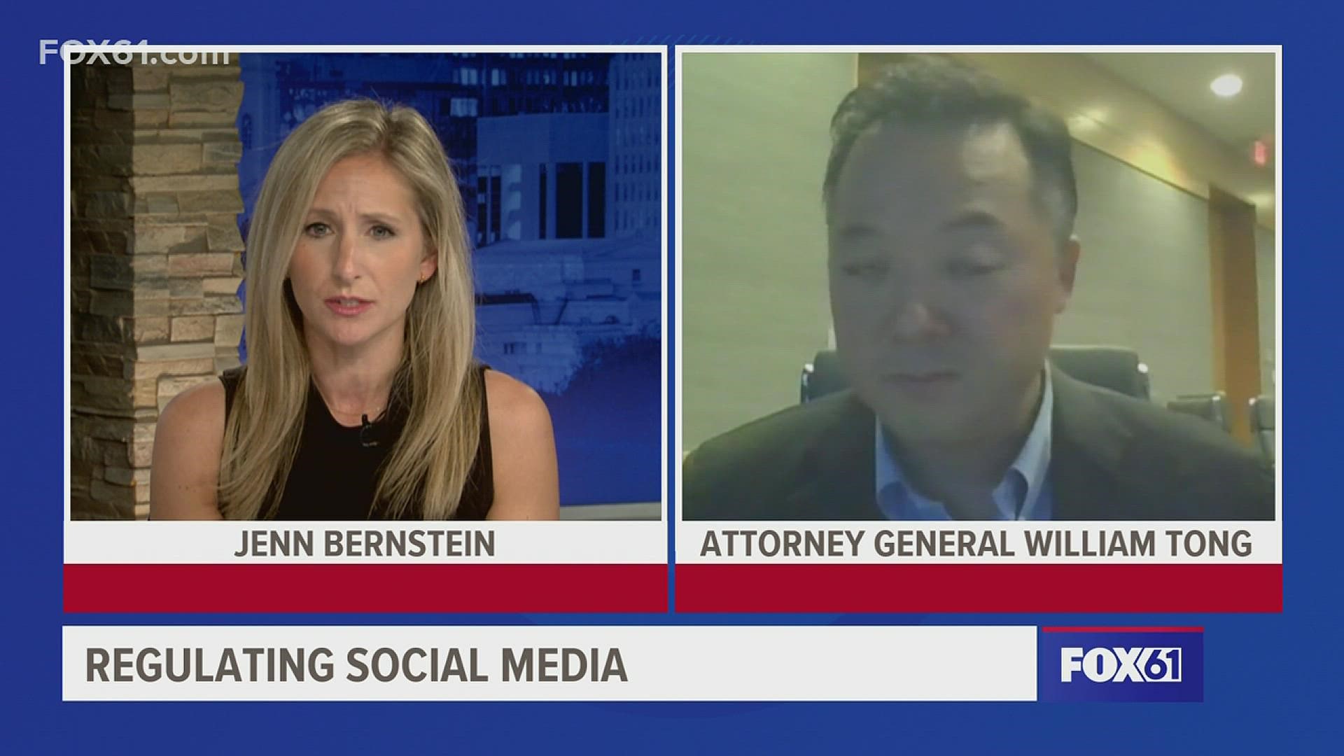 Attorney General Tong discusses Facebook Under Fire, Regulating Social Media, Eversource deal