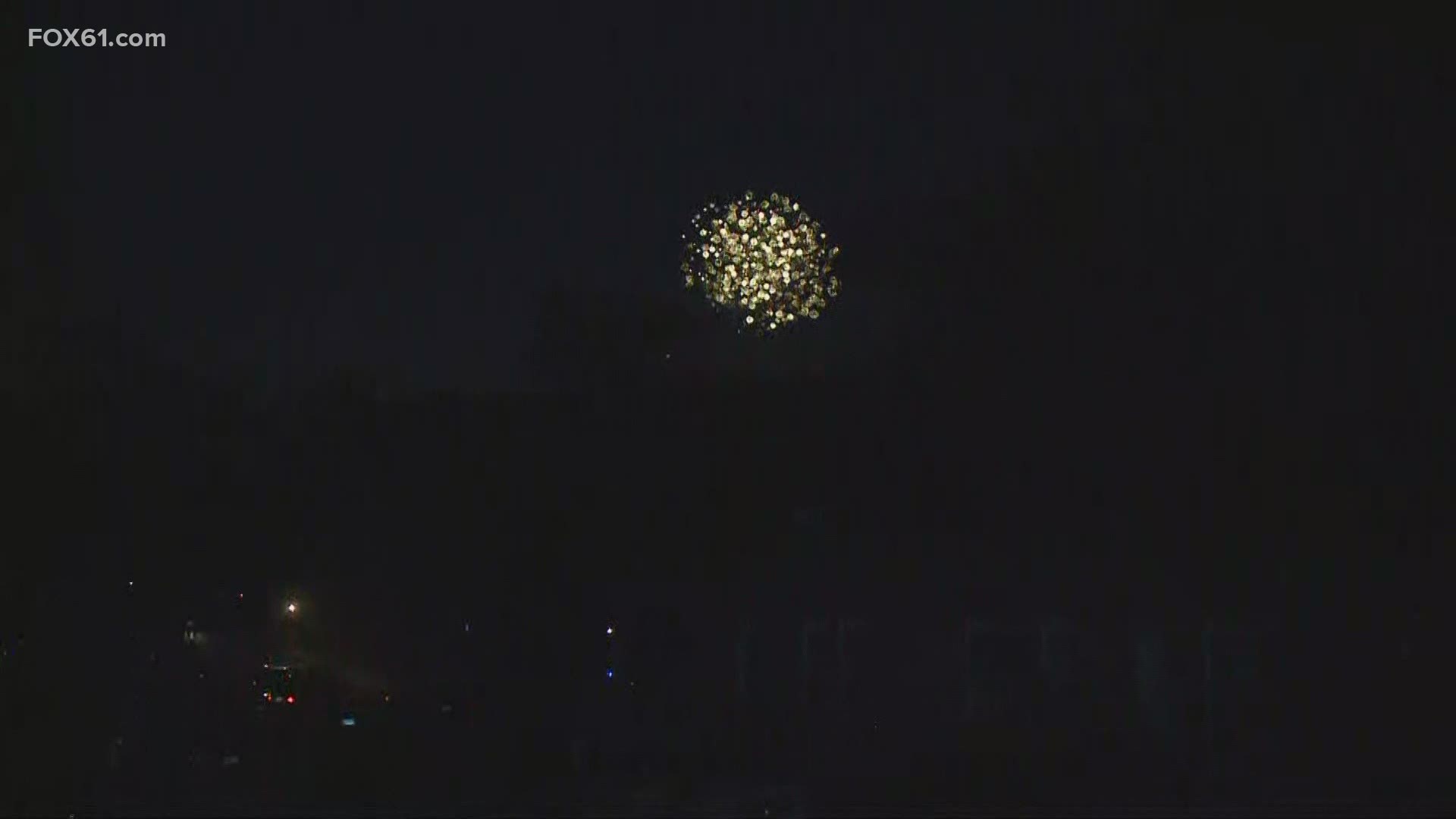 The fireworks at Hubbard Park were initially canceled but went off without a hitch on Monday.