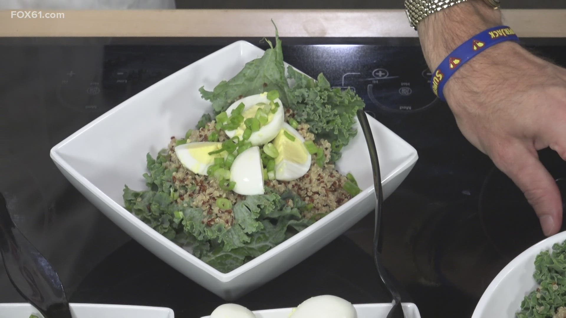 Kale & quinoa salad can be found in the cafeterias of New Britain Public Schools, and it's easy to make at home.