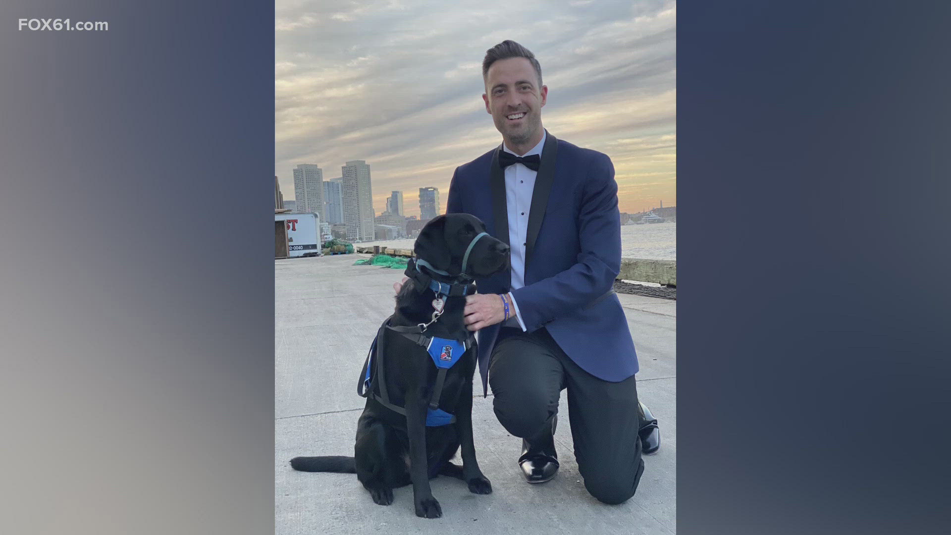 FOX61's Keith McGilvery reunited with Mystic, the NEADs puppy training to work with people with varying abilities.